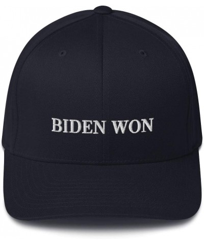 Biden Won Hat (Embroidered Flexfit Cap) Contested US Election Democrat Gift Dark Navy $18.64 Visors