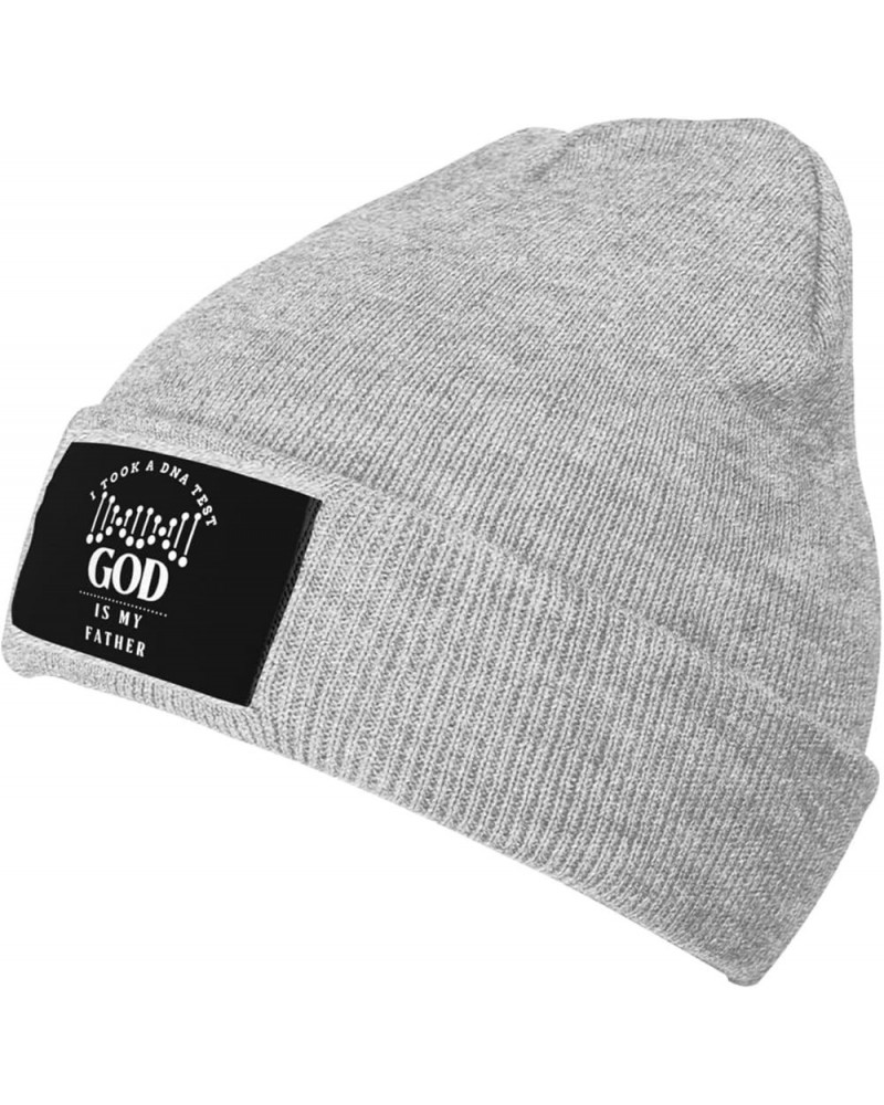 I Took A DNA Test and God is My Father Beanie for Men Women Black Winter Hat Warm Knit Cuffed Beanies Gray $12.97 Skullies & ...