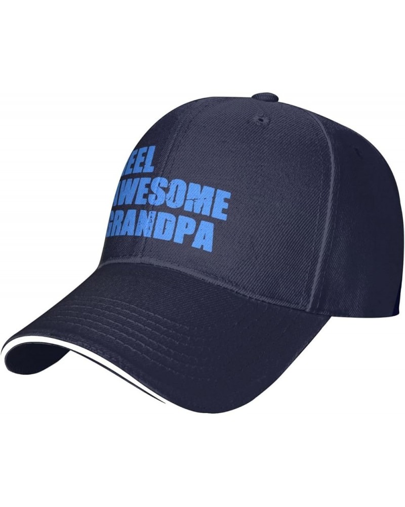 Reel Awesome Grandpa Fathers Day Baseball Cap Men's Black Original Classic Low Profile Golf Dad Hat Trucker Cap Navy Blue $10...