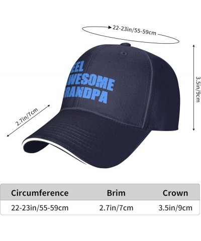 Reel Awesome Grandpa Fathers Day Baseball Cap Men's Black Original Classic Low Profile Golf Dad Hat Trucker Cap Navy Blue $10...