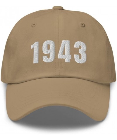 Born in 1943 Hat 1943 Birthday Year 1943 Dad Cap Embroidered Dad Hat Baseball Cap with Adjustable Buckle Strap Khaki $16.62 B...