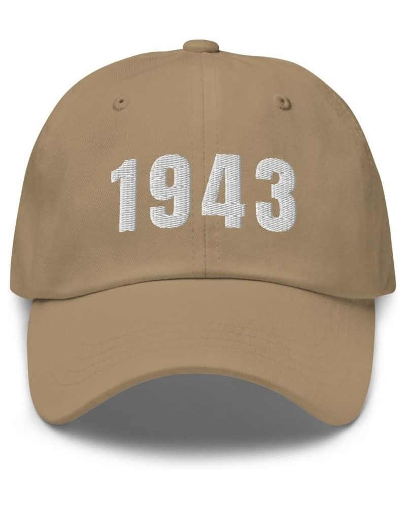 Born in 1943 Hat 1943 Birthday Year 1943 Dad Cap Embroidered Dad Hat Baseball Cap with Adjustable Buckle Strap Khaki $16.62 B...