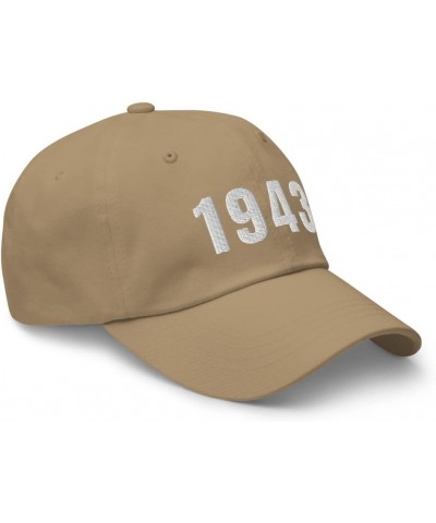 Born in 1943 Hat 1943 Birthday Year 1943 Dad Cap Embroidered Dad Hat Baseball Cap with Adjustable Buckle Strap Khaki $16.62 B...