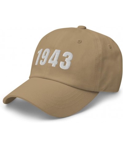 Born in 1943 Hat 1943 Birthday Year 1943 Dad Cap Embroidered Dad Hat Baseball Cap with Adjustable Buckle Strap Khaki $16.62 B...