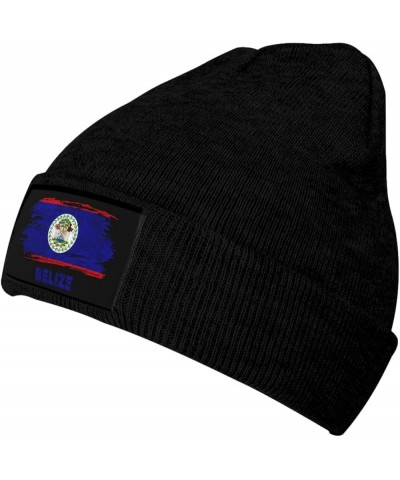 Knitted Hat Men Women Winter Hats Warm Soft Cute Plain Skull Beanie Cap for Outdoor Belize Flag $8.99 Skullies & Beanies