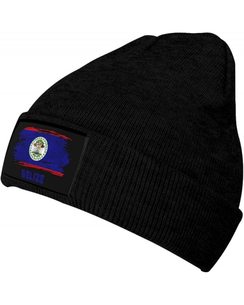 Knitted Hat Men Women Winter Hats Warm Soft Cute Plain Skull Beanie Cap for Outdoor Belize Flag $8.99 Skullies & Beanies