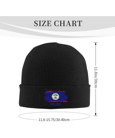 Knitted Hat Men Women Winter Hats Warm Soft Cute Plain Skull Beanie Cap for Outdoor Belize Flag $8.99 Skullies & Beanies