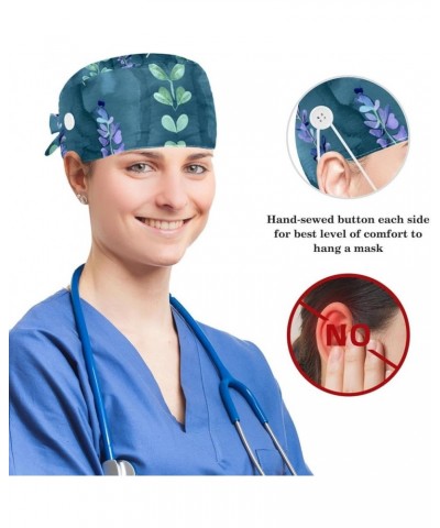 Nursing Hats,Working Cap with Buttons and Cotton Sweatband T302j4aobh $8.17 Skullies & Beanies