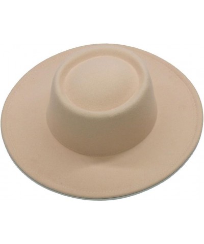 Fedora Hats Men Women Wide Brim Wool Felt Jazz Hats Formal Panama Cap Khaki $14.70 Fedoras