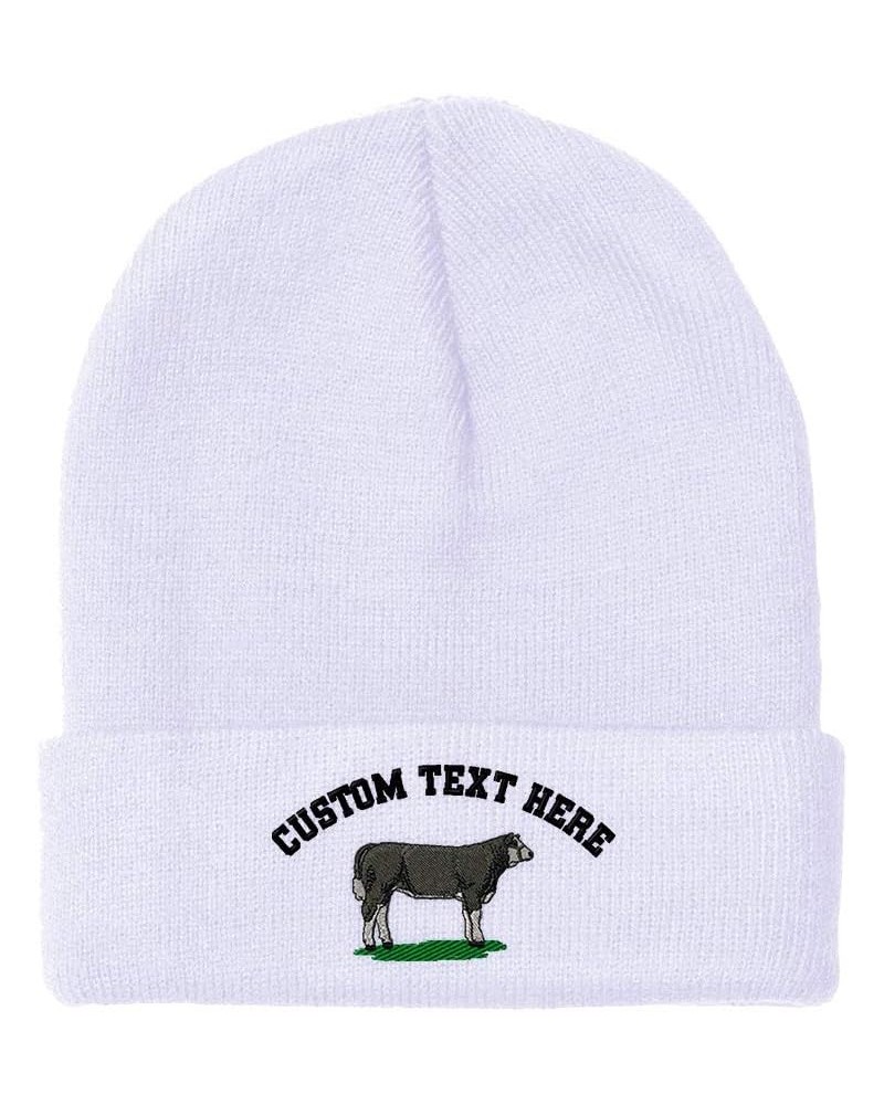 Beanies for Men Show Heifer Embroidery Winter Hats for Women Acrylic Skull Cap 1 Size White Personalized Text Here $12.91 Sku...