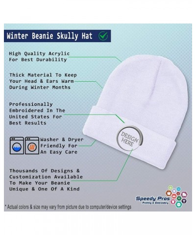 Beanies for Men Show Heifer Embroidery Winter Hats for Women Acrylic Skull Cap 1 Size White Personalized Text Here $12.91 Sku...