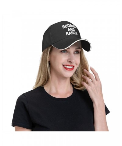 Boobies and Ranch Hat Dad Hats Men Women Adjustable Fashion Sandwich Baseball Cap Black $11.36 Baseball Caps