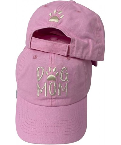 New! Unisex Vintage Cotton Washed Embroidered Baseball Cap Dog Pink Cotton $11.59 Baseball Caps