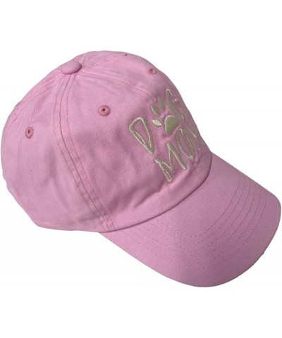 New! Unisex Vintage Cotton Washed Embroidered Baseball Cap Dog Pink Cotton $11.59 Baseball Caps