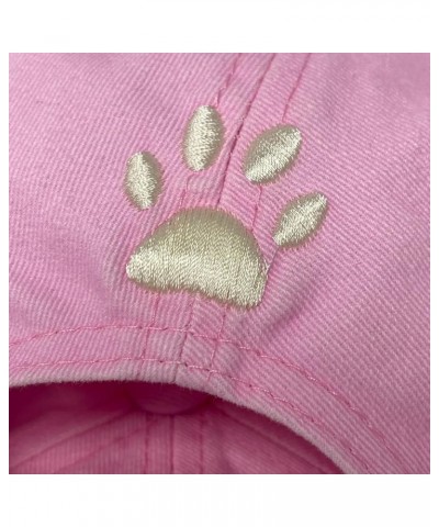 New! Unisex Vintage Cotton Washed Embroidered Baseball Cap Dog Pink Cotton $11.59 Baseball Caps