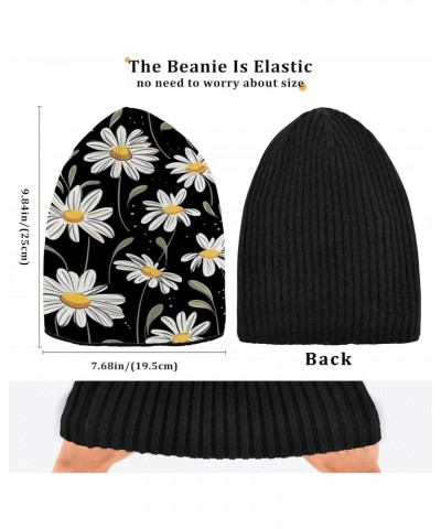 Daisy Beanie Hat for Men Women Winter Soft Warm Knit Cuffed Beanie for Outdoor Cold Weather Sports Ski Unisex Hat Cap36 $10.5...