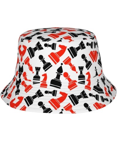 Cute Christmas Holidays Print Travel Summer Womens Bucket Hats Packable Beach Sun Fisherman Hat Hiking Hat Chess Pattern $18....