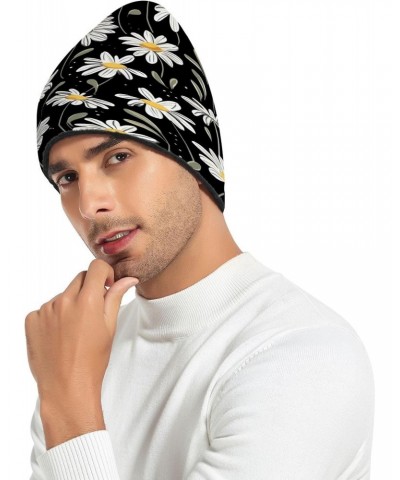 Daisy Beanie Hat for Men Women Winter Soft Warm Knit Cuffed Beanie for Outdoor Cold Weather Sports Ski Unisex Hat Cap36 $10.5...