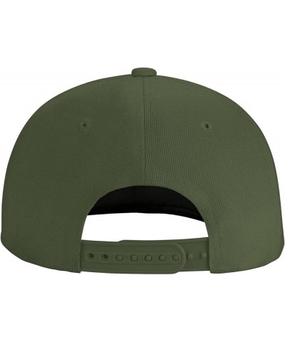 Eat Sleep Gym Repeat Hat for Men Flat Bill Baseball Cap Hip Hop Trucker Hat Black Moss Green $10.52 Baseball Caps