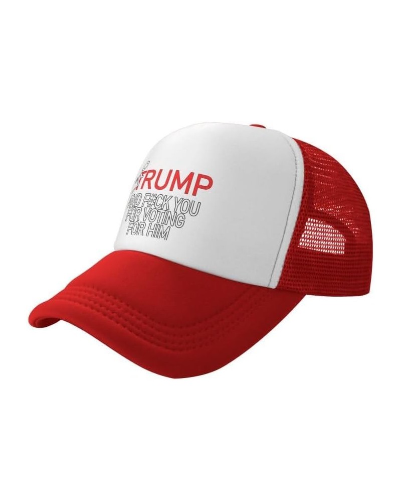 Fuck You Fuck Donald Tru-m-p Flag-Trucker Hats Denim Hats Cowboy Knit hat Baseball Caps Fisherman's hat Red $13.99 Baseball Caps