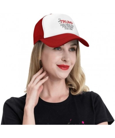 Fuck You Fuck Donald Tru-m-p Flag-Trucker Hats Denim Hats Cowboy Knit hat Baseball Caps Fisherman's hat Red $13.99 Baseball Caps