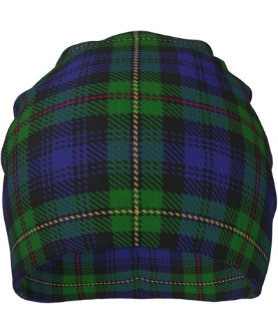 Unisex Beanie Hat Scottish Clan MacGillivray Red Green Blue Tartan Warm Slouchy Knit Hat Headwear Gift for Adult Scottish Cla...