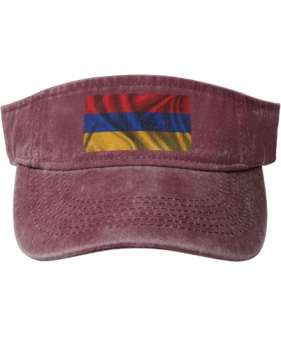 Silk Style Flag of Armenia Sun Hat Sun Visor Hats for Women Men Baseball Cap Golf Hats Red $10.65 Sun Hats