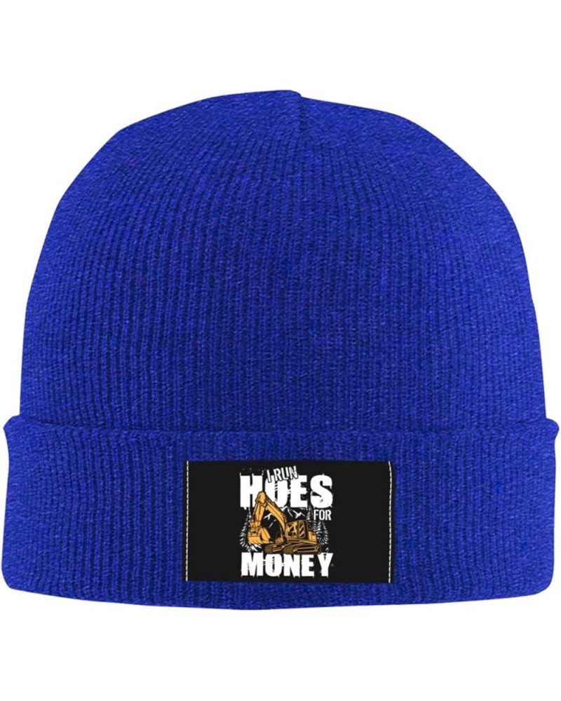 I Run Hoes for Money Beanie Hat Men Winter Knit Hat Women Slouchy Skull Cap Knitted Hat Sleep Caps Hedging Hat Black Blue $9....