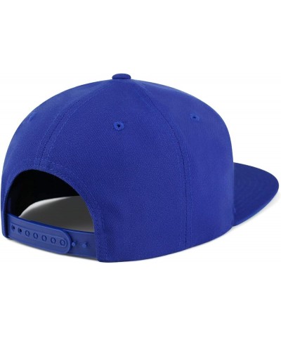 Frog Embroidered Yupoong Flat Bill 6 Panel Snapback Hat Pond Blue $17.09 Baseball Caps