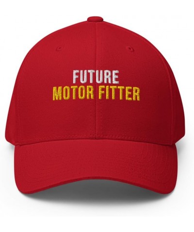 Future Motor Fitter Hat (Embroidered Structured Twill Cap) Motor Fitter Apparel Red $19.99 Baseball Caps