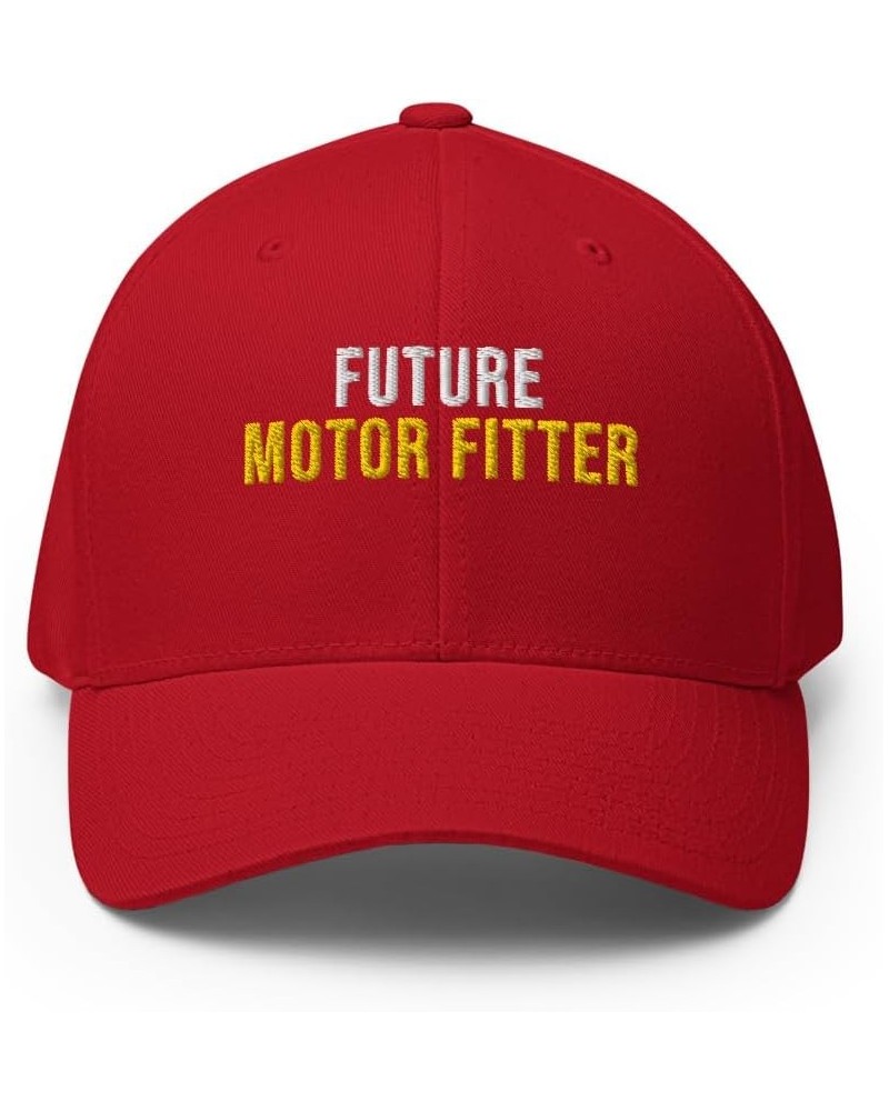 Future Motor Fitter Hat (Embroidered Structured Twill Cap) Motor Fitter Apparel Red $19.99 Baseball Caps