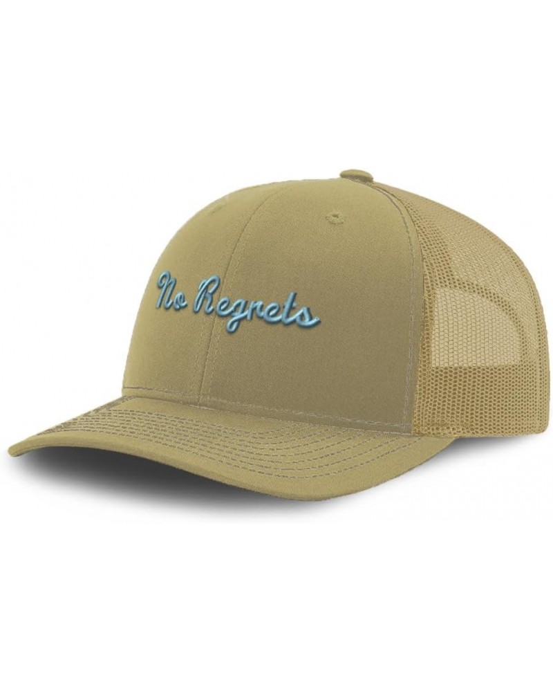 Trucker Hat Baseball Cap No Regrets Style B Cotton Dad Hats for Men & Women Khaki $15.94 Baseball Caps