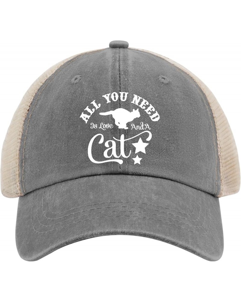 Sun hat Womens cat Star Image alll You needd is loveq Cowboy hat for Women Funny Golf hat Gifts for Him Golf Hats Gray02 $11....