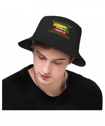 Black History Month 2024 Live-It,Learn-It,Make&It 365 Days Bucket Hat Women Fisherman Hat Men Sun Cap Unisex Hat $12.23 Bucke...