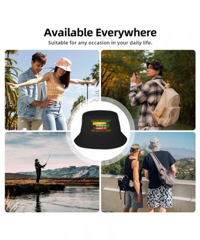 Black History Month 2024 Live-It,Learn-It,Make&It 365 Days Bucket Hat Women Fisherman Hat Men Sun Cap Unisex Hat $12.23 Bucke...