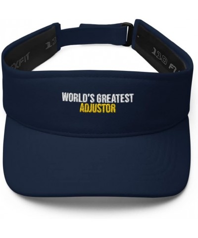 World's Greatest Adjustor Hat (Embroidered Visor) Adjustor Apparel Navy $18.39 Visors