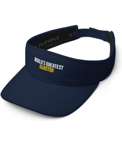 World's Greatest Adjustor Hat (Embroidered Visor) Adjustor Apparel Navy $18.39 Visors