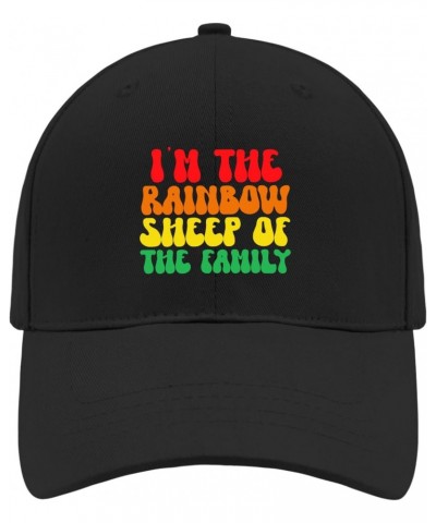 I'm The Rainbow Sheep of The Family Cap Custom Baseball Cap AllBlack Men's Hats & Caps Gifts for Boyfriends Hiking $10.55 Bas...