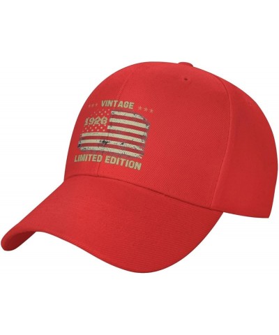 98th Birthday Gifts Vintage 1926 Hat Men Est 1926 98th Birthday Gifts for Women Hat Baseball Cap Snapback Hat Red $12.70 Base...