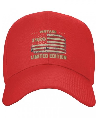 98th Birthday Gifts Vintage 1926 Hat Men Est 1926 98th Birthday Gifts for Women Hat Baseball Cap Snapback Hat Red $12.70 Base...