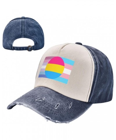 Bigender Trans Pansexual Pride Flag Baseball Cap Adult Adjustable Casual Duck Tongue Hat Golf Caps Trucker Hats Navy Blue $11...