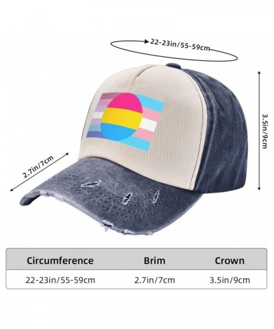 Bigender Trans Pansexual Pride Flag Baseball Cap Adult Adjustable Casual Duck Tongue Hat Golf Caps Trucker Hats Navy Blue $11...