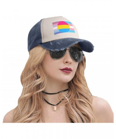 Bigender Trans Pansexual Pride Flag Baseball Cap Adult Adjustable Casual Duck Tongue Hat Golf Caps Trucker Hats Navy Blue $11...