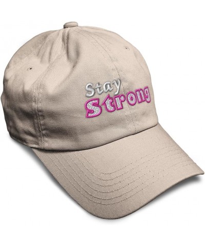 Soft Baseball Cap Stay Strong Cotton Dad Hats for Men & Women Stone $14.27 Baseball Caps