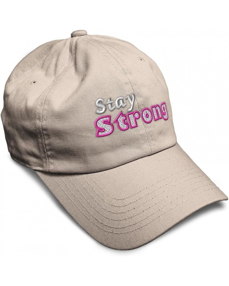 Soft Baseball Cap Stay Strong Cotton Dad Hats for Men & Women Stone $14.27 Baseball Caps