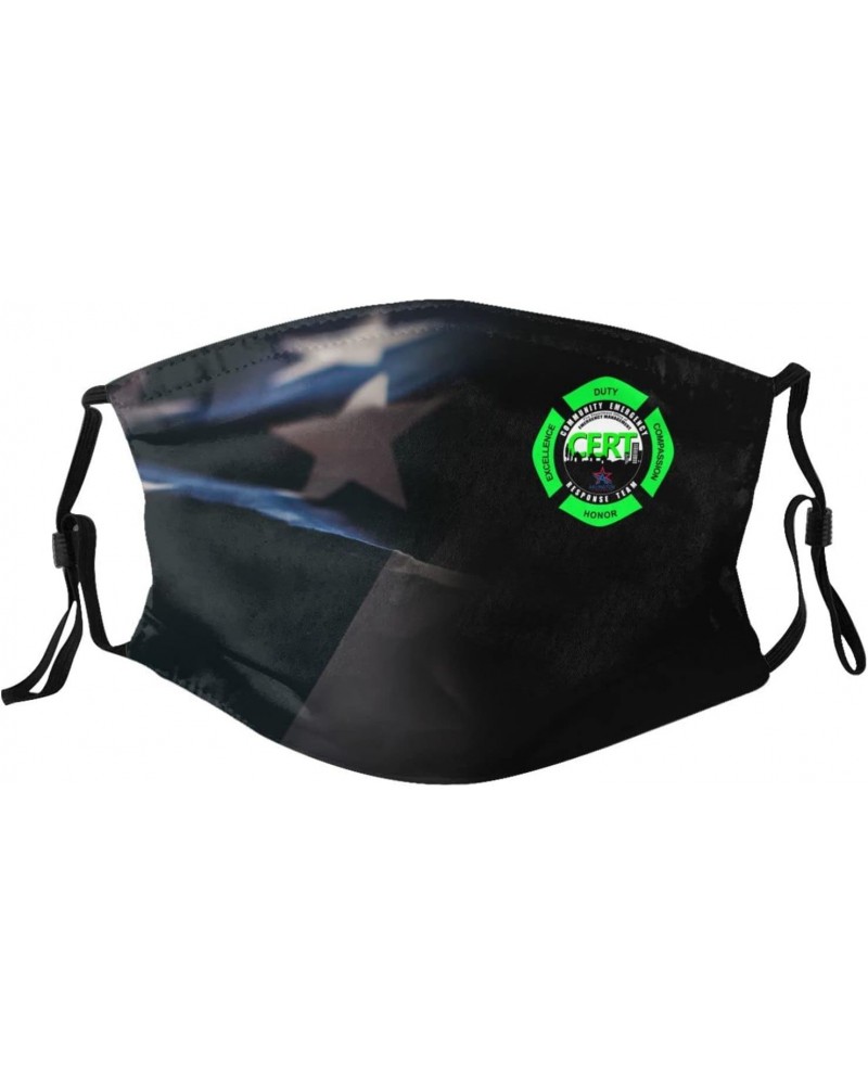 Cert Community Emergency Response Team Face Mask Adjustable Breathable Balaclava with Filter Black $8.35 Balaclavas