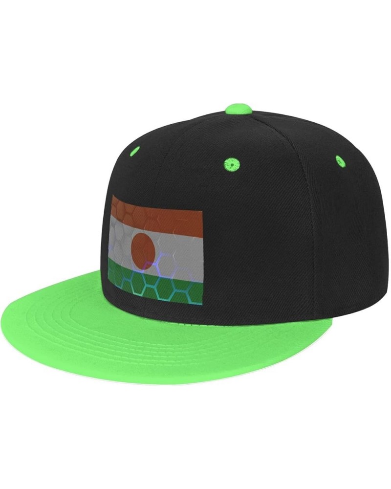 Flag of Niger Baseball Cap for Men Women Snapback Hat Adjustable Flat Bill Hats Green $14.58 Baseball Caps