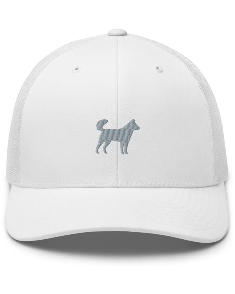 Korean Jindo Trucker hat, Embroidered Unisex hat, Korean Jindo Dog Gift. White $17.31 Baseball Caps