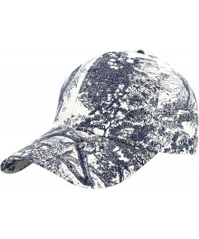 Ripped Baseball Cap Washed to Make Old Baseball Cap Sun Shade Cap Duck Cap Soft Top Retro Cap Stretch Cap Navy $9.07 Sun Hats