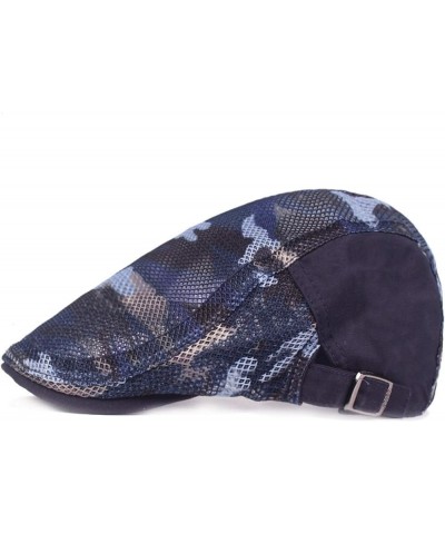 Camouflage Flat Newsboy Cap for Women Breathable Mesh Ivy Hats Vintage Cotton Blend Gastby Cabbie Hat for Unisex Female Red $...